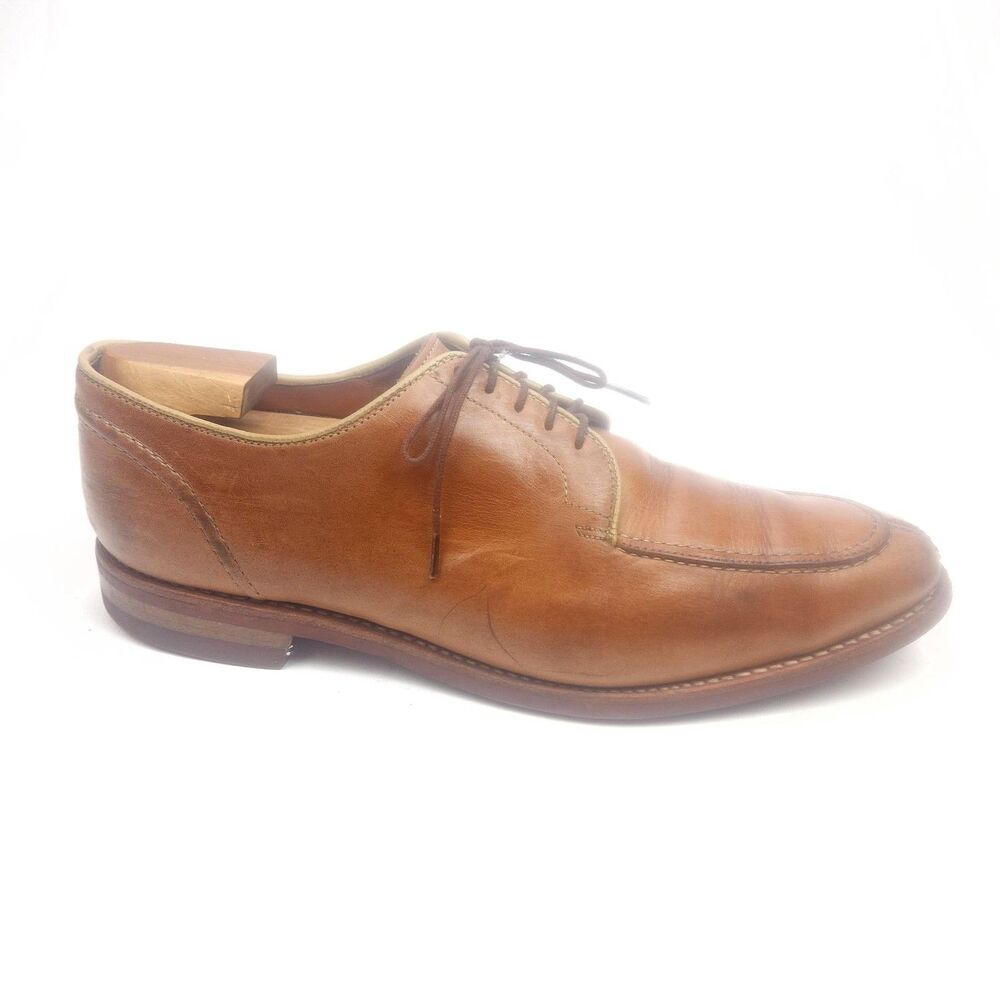Allen Edmonds Clark Street Mens 10.5 D Split Toe Tan Leather Oxfords Dress Shoes